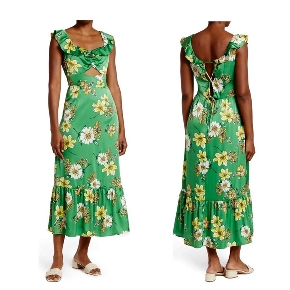 Collective Concepts Floral Tie Dress - Picture 1 of 5